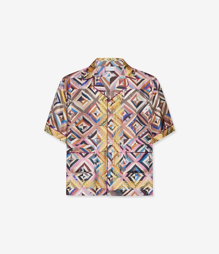 Pierre Louis Mascia ALOE Shortsleeve Shirt Silk MOSAICO ALOESCMC11927SE518126101
