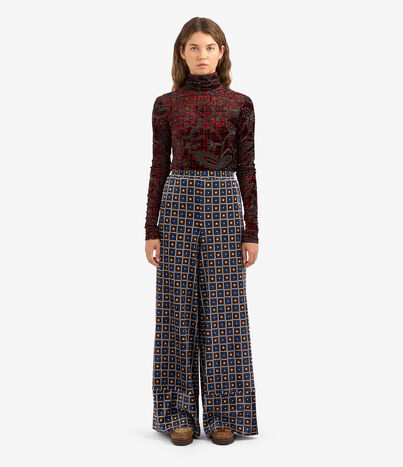 Pierre Louis Mascia RANAT Palazzo Trousers Polyester Multicolor RANATSPT12054PL139852101