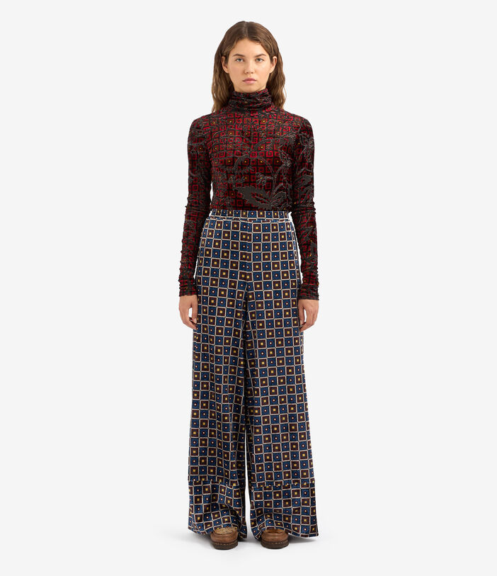 Pierre Louis Mascia RANAT Palazzo Trousers Polyester Multicolor RANATSPT12054PL139852101