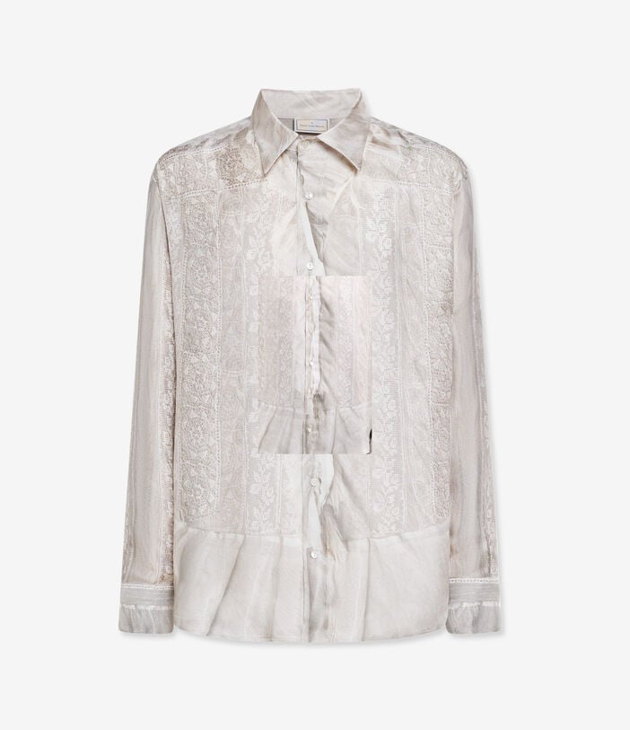 Pierre Louis Mascia ALOE Longsleeve Shirt Silk MADREPERLA ALOESCML10643SE517723101