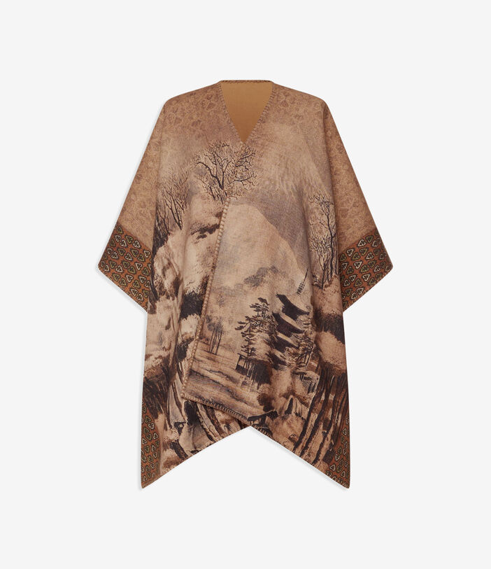 Pierre Louis Mascia PANCAKE Poncho Cape Wool Multicolor PANCAKESGAPH006WO516617101