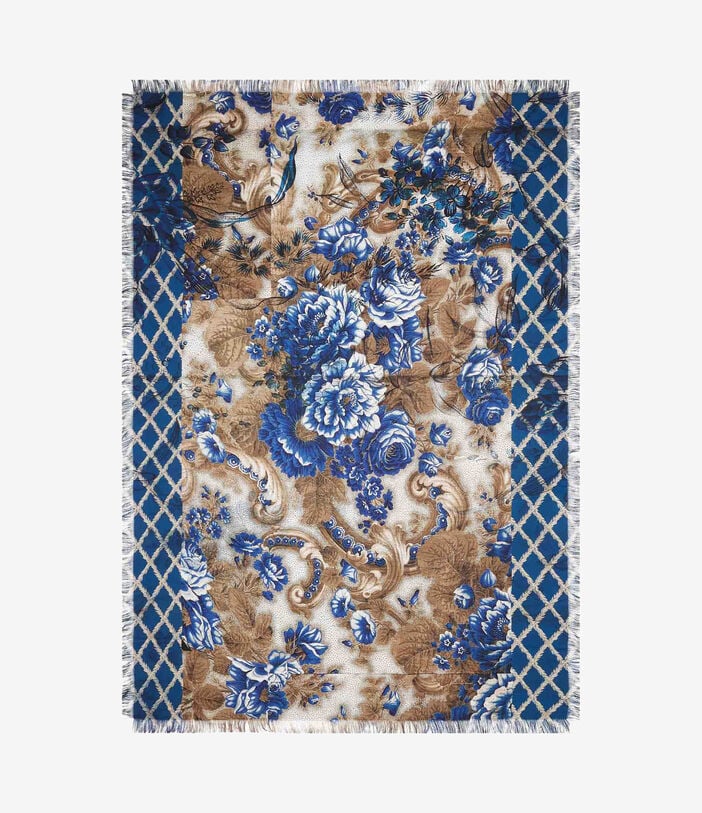 Pierre Louis Mascia ALOEUW Shawl Scarf Silk 135x195 ZAFFIRO ISCHIA ALOEUWSW135X195S4SE517301101