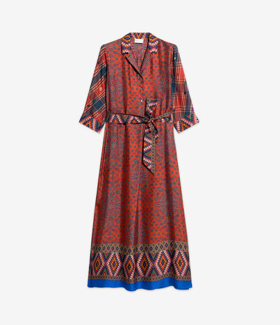 Pierre Louis Mascia ALOE Shirt Dress Silk Multicolor ALOESAB11899SE513340101