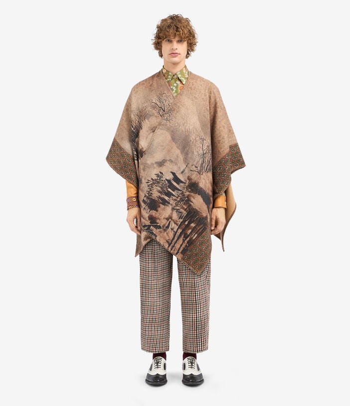 Pierre Louis Mascia PANCAKE Poncho Cape Wool Pierre Louis Mascia PANCAKE Poncho Cape Wool Multicolor PANCAKESGAPH006WO516617101