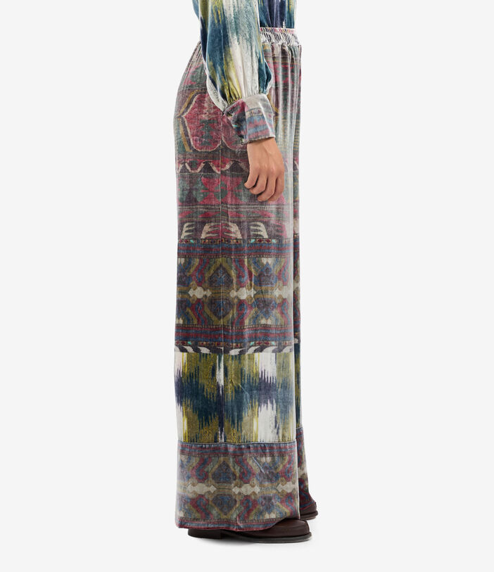 Pierre Louis Mascia KANPUR Palazzo Trousers Viscose Silk Multicolor KANPURSVPT11665VI513546101