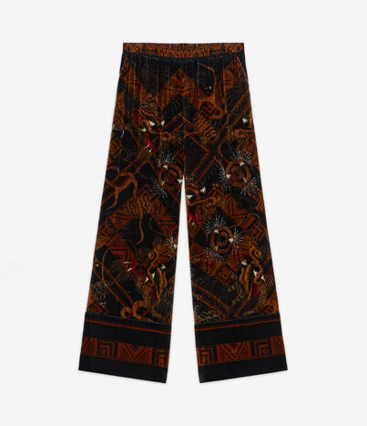 Pierre Louis Mascia KANPUR Palazzo Trousers Viscose Silk Multicolor KANPURSPT10766VI512870101