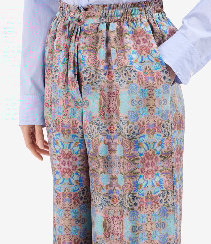 Pierre Louis Mascia ALOE Palazzo Trousers Silk VETRO DI MURANO ALOESPT11094SE147130101