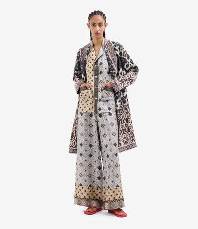 Pierre Louis Mascia ALOE Palazzo Trousers Silk MARMO ALOESPT12450SE517996101