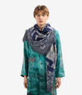 Pierre Louis Mascia ALOEUW Shawl Scarf Silk 135x195 NAVY ALOEUWSW135X195S4SE51447710118