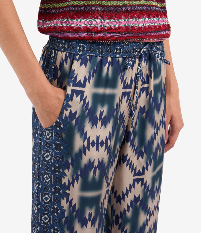 Pierre Louis Mascia ALOE Trousers Silk Multicolor ALOESPT10959SE513572101