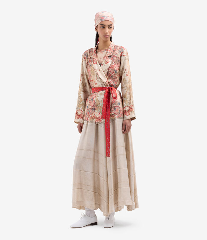 Pierre Louis Mascia ALOE A-line Skirt Silk GIARDINO GIAPPONESE ALOESGO12799SE518189101