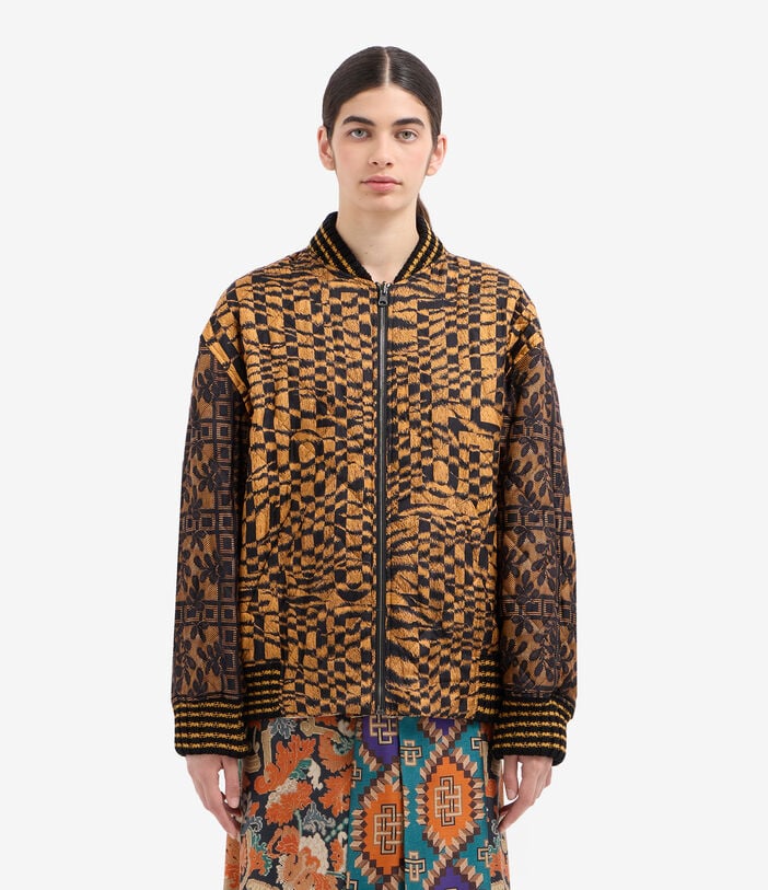 Pierre Louis Mascia ALOADAG Bomber Jacket Silk Multicolor ALOADAGBM12696SE516687101