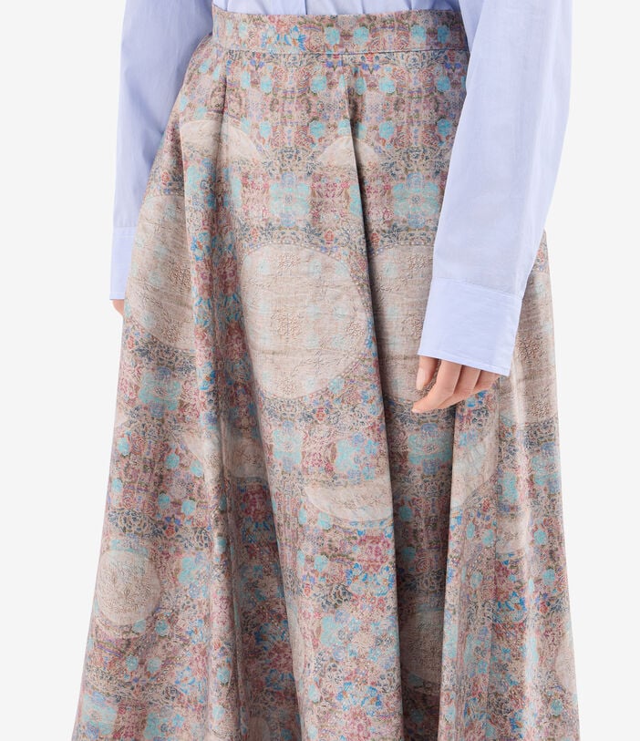 Pierre Louis Mascia ALOE A-line Skirt Silk ARAZZO ALOESGO12353SE518034101