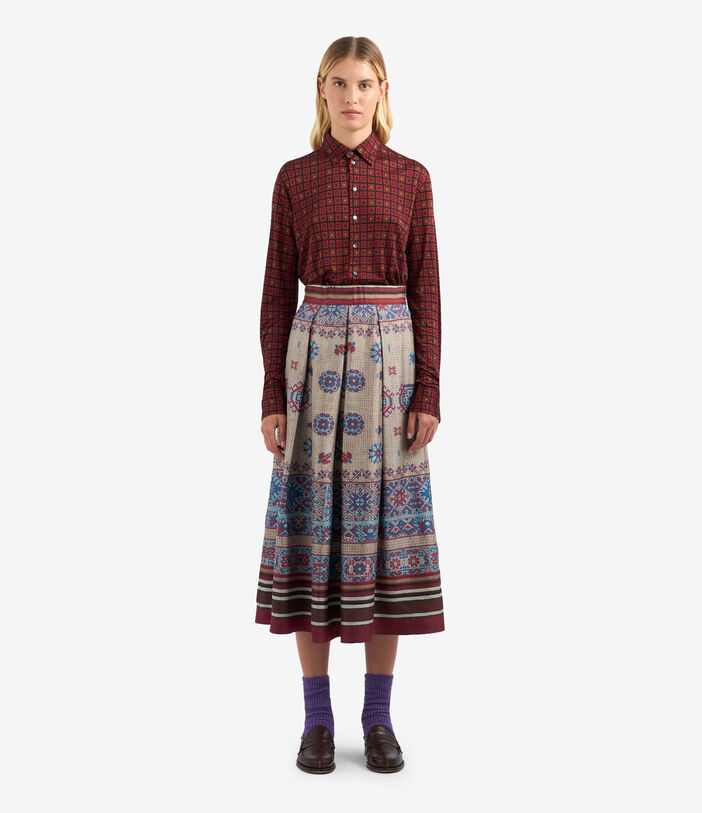 Pierre Louis Mascia CIALDA Skirt Silk Multicolor CIALDASGO12360SE513332101