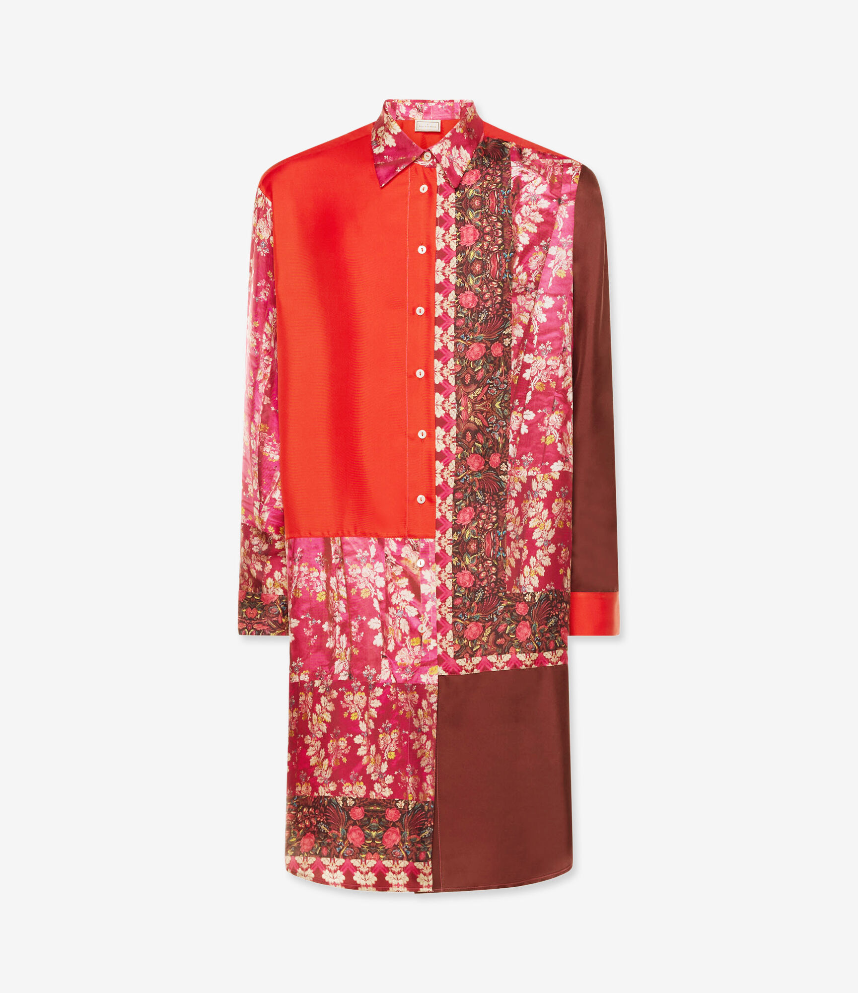 ALOE Longsleeve Shirt Silk in ROSSO DAMASCO | Pierre-Louis Mascia®