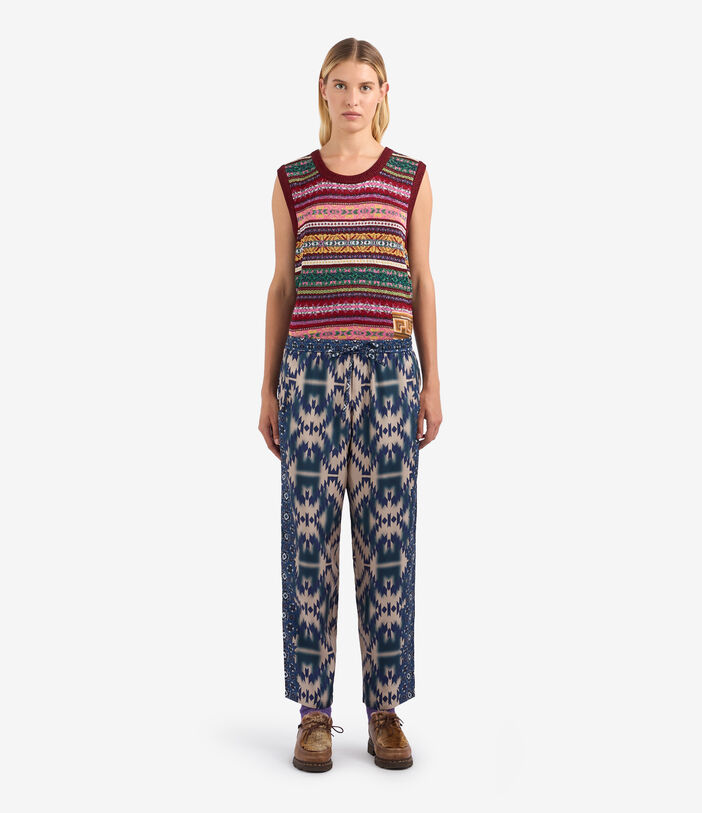 Pierre Louis Mascia ALOE Trousers Silk Multicolor ALOESPT10959SE513572101