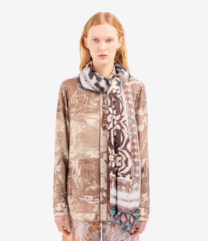 Pierre Louis Mascia ALOEUW Shawl Scarf Silk 135x195 TRAMA SELVATICA ALOEUWSW135X195S4SE517298101