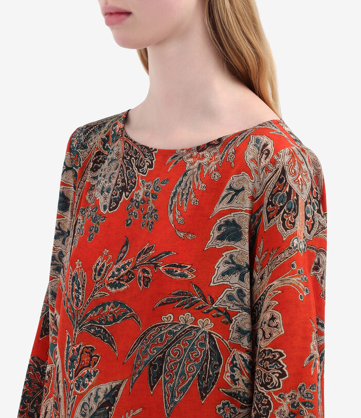 Pierre Louis Mascia TRAPEZIO Dress Silk SPICE RED TRAPEZIOSAB12440SE514874101