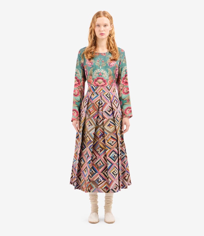 Pierre Louis Mascia SALATO Pleated Skirt Cotton MOSAICO SALATOSGO12360CO518065101