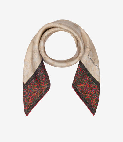 Pierre Louis Mascia ALOEUW Bandana Scarf Silk 67x67 MOSAICO ERRANTE ALOEUWSW067X067MSE518882101