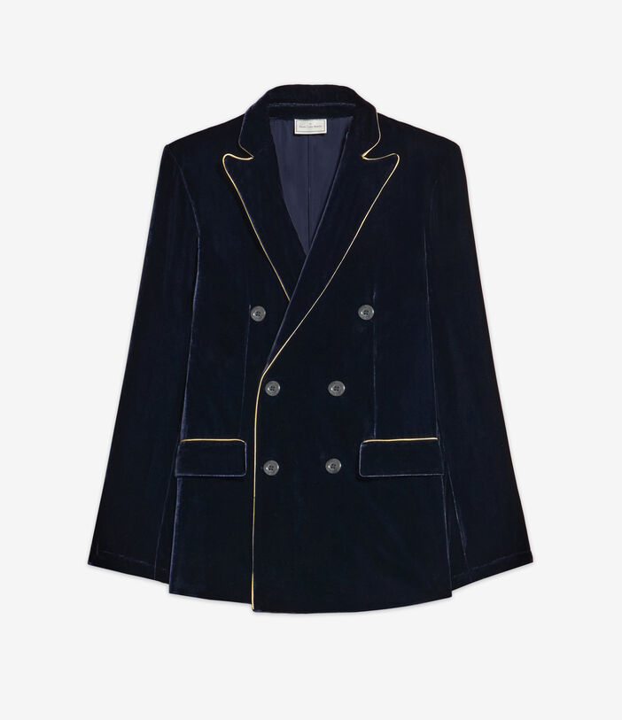 Pierre Louis Mascia KANPUR Jacket Viscose Silk BLU KANPURUGC12386VIBLU