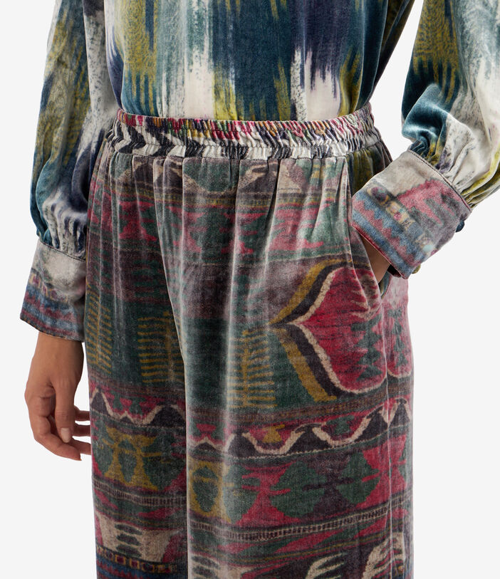 Pierre Louis Mascia KANPUR Palazzo Trousers Viscose Silk Multicolor KANPURSVPT11665VI513546101