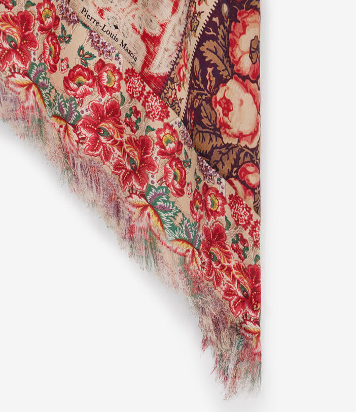 Pierre Louis Mascia ALOEUW Shawl Scarf Silk 135x195 SPICE RED ALOEUWSW135X195S4SE51433110118