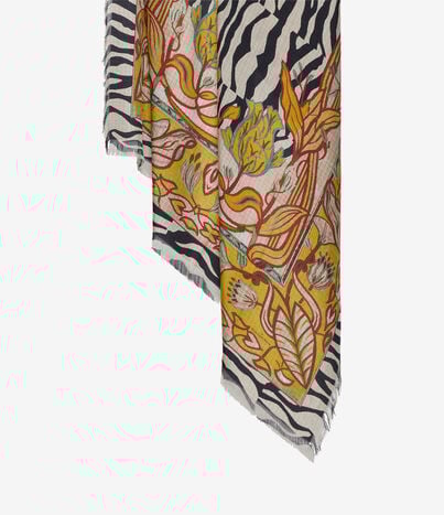 Pierre Louis Mascia ALOEUW Shawl Scarf Silk 135x195 TRIBALE CHIAROSCURO ALOEUWSW135X195S4SE517295101
