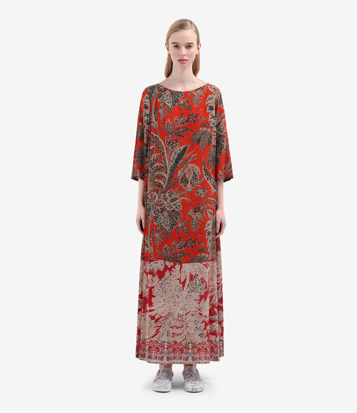 Pierre Louis Mascia TRAPEZIO Dress Silk SPICE RED TRAPEZIOSAB12440SE514874101