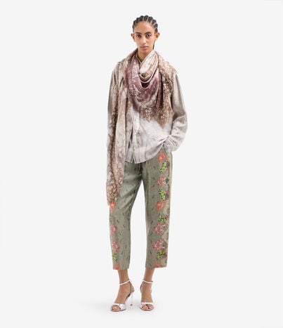 Pierre Louis Mascia ALOE Trousers Silk ULIVO ALOESPT10959SE517912101