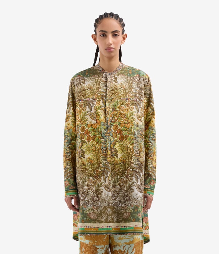 Pierre Louis Mascia DIOMEDE Midi Shirt Dress Cotton GIARDINO BOTANICO DIOMEDESAB12779CO518266101