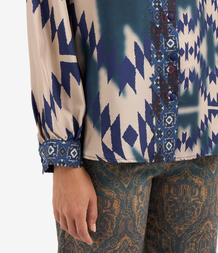 Pierre Louis Mascia CIALDA Longsleeve Shirt Silk Multicolor CIALDASCML12049SE513520101