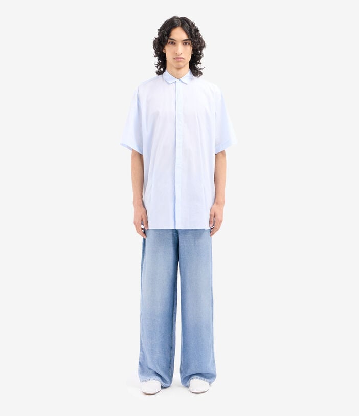 Pierre Louis Mascia ALOQHI Shortsleeve Shirt Cotton Silk SABBIA ALOQHICMC12797CO518188101