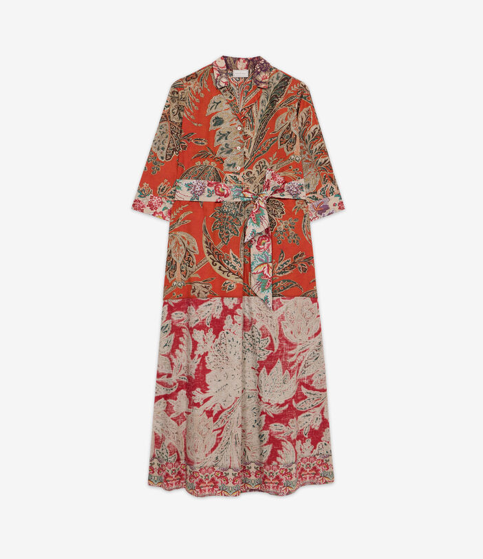 Pierre Louis Mascia DIOMEDE Shirt Dress Cotton SPICE RED DIOMEDESAB11899CO514890101