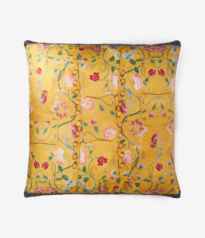 Pierre Louis Mascia CIALDA Floral Cushion Silk 90x90 GOLD CIALDAS090X090CU064SE512847101