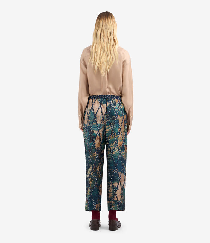 Pierre Louis Mascia ALOE Trousers Silk Multicolor ALOESPT10959SE513573101