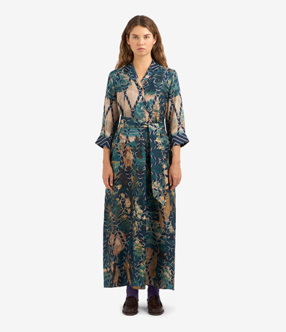 Pierre Louis Mascia ALOE Shirt Dress Silk Multicolor ALOESAB11899SE513575101