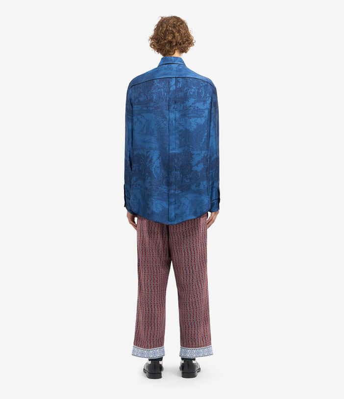 Pierre Louis Mascia ALOEGUM Longsleeve Shirt Silk COBALTO ALOEGUMSCML10642SE516068102