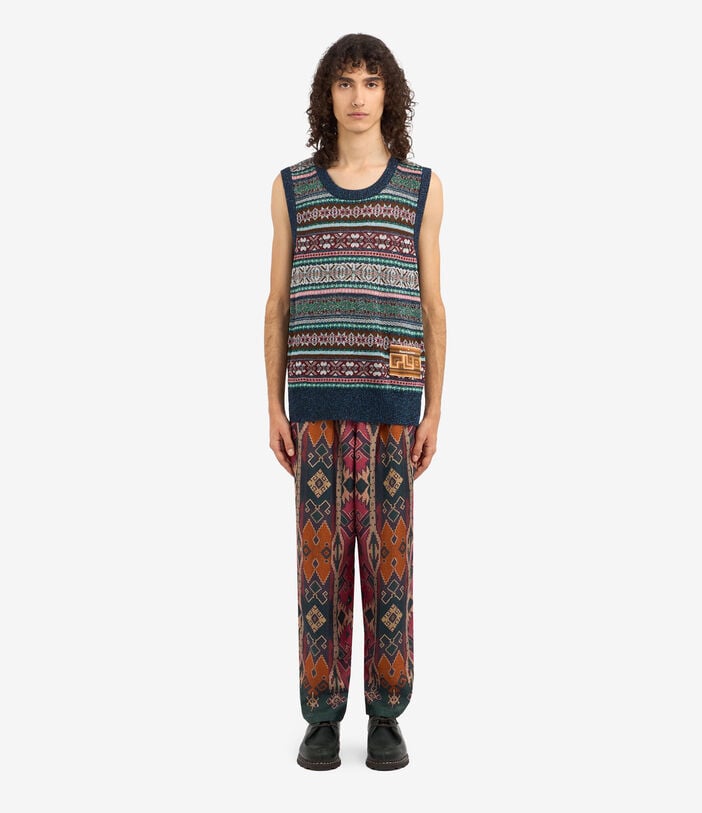 Pierre Louis Mascia TRICOT Gilet Acetate Multicolor TRICOTGLPLP326AC3BLU