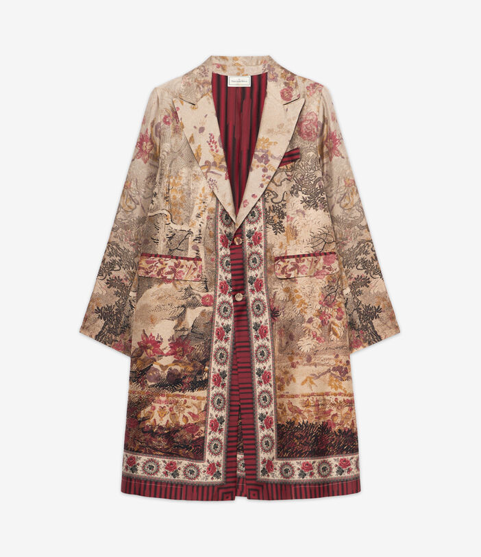 Pierre Louis Mascia ALOE Coat Silk PARCHMENT ALOESCPT12107SE514795101