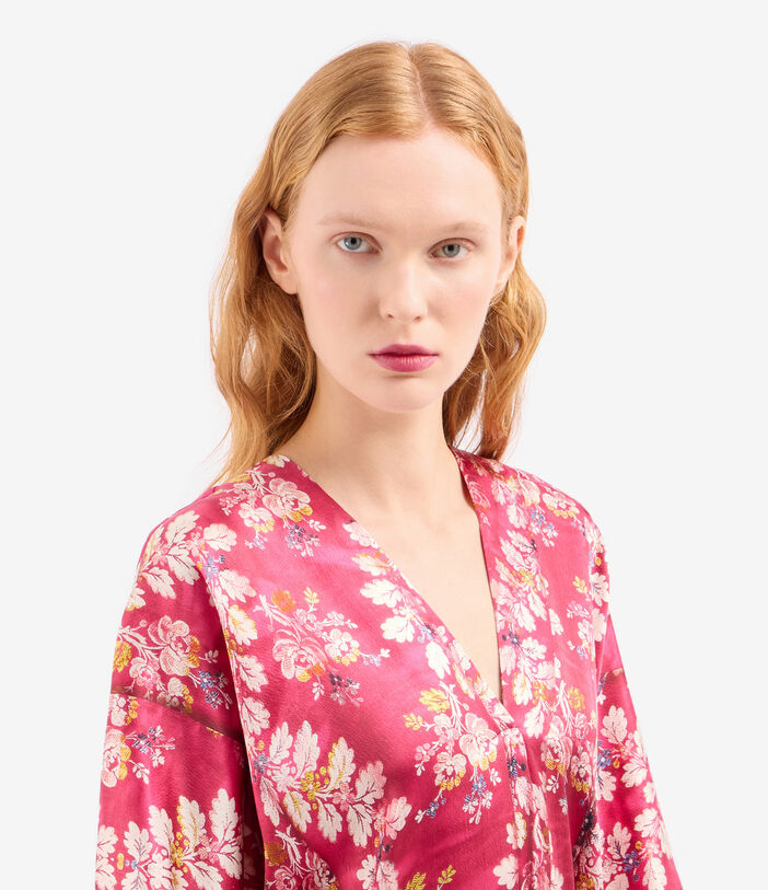 Pierre Louis Mascia MUTKA Kaftan Dress Silk ROSA DAMASCO MUTKASAB12658SE518030101