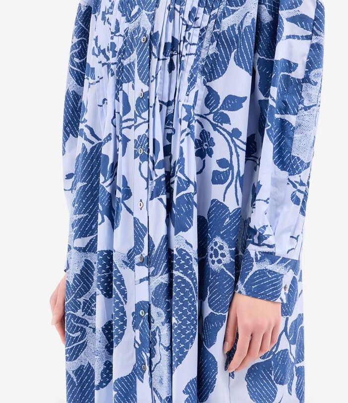 Pierre Louis Mascia RHI Shirt Dress Cotton ACQUA PROFONDA RHISAB12801CO518185101