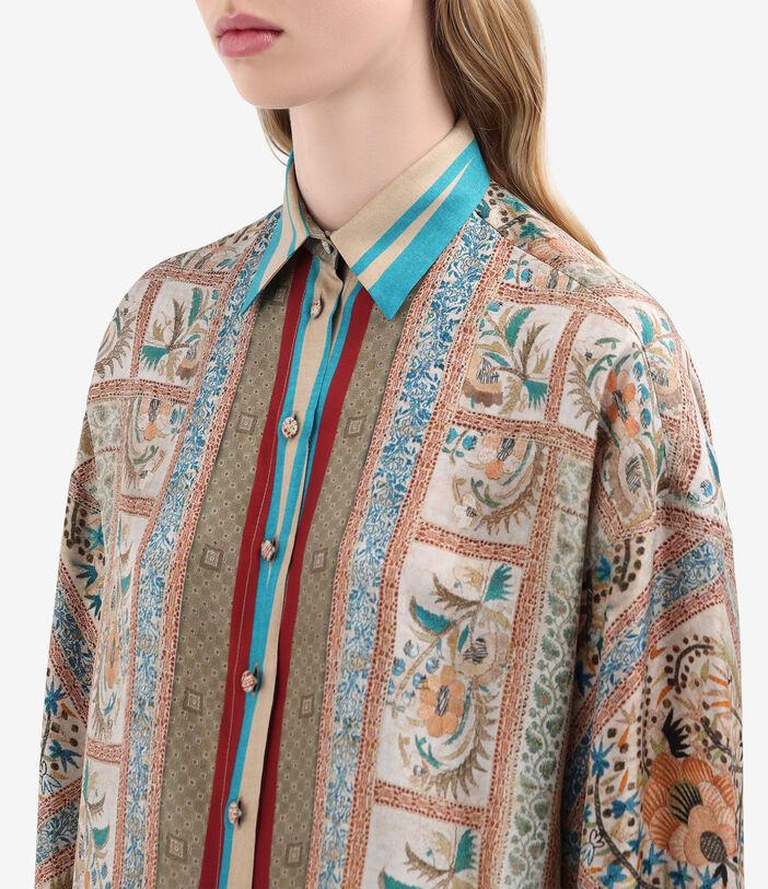 Pierre Louis Mascia ALOE Longsleeve Shirt Silk MULTICOLOR ALOESCML12049SE514851101
