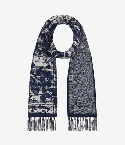 Pierre Louis Mascia ALOEUW Scarf Silk 15x180 RAMPICANTE BLU ALOEUWSW015X180TFASE517563101