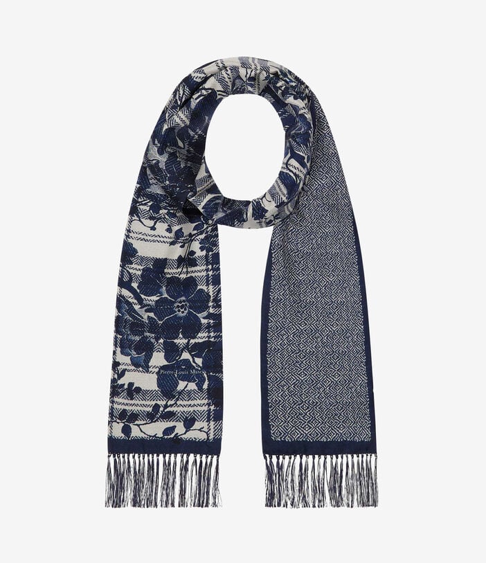 Pierre Louis Mascia ALOEUW Scarf Silk 15x180 RAMPICANTE BLU ALOEUWSW015X180TFASE517563101