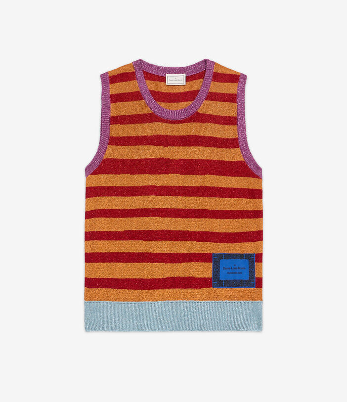 Pierre Louis Mascia TRICOT Gilet Acetate ORANGE - RED TRICOTGLPPP001ACRIGA
