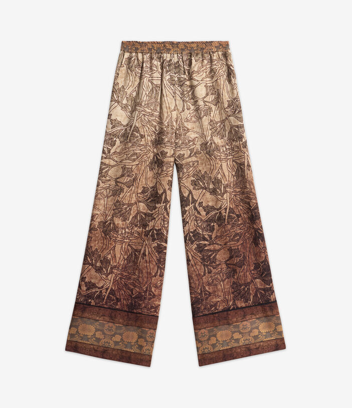 Pierre Louis Mascia K20164 Palazzo Trousers Cashmere Silk Multicolor K20164SWPT101766WS513374101