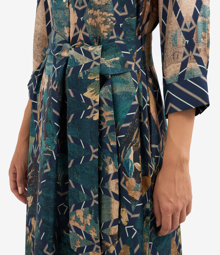 Pierre Louis Mascia ALOE Shirt Dress Silk Multicolor ALOESAB11899SE513575101