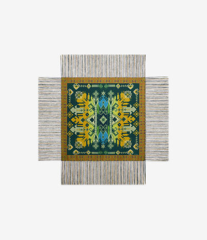 Pierre Louis Mascia ALOEUW Shawl Scarf Silk 135x135 Multicolor ALOEUWSW135X135INSE51234110118