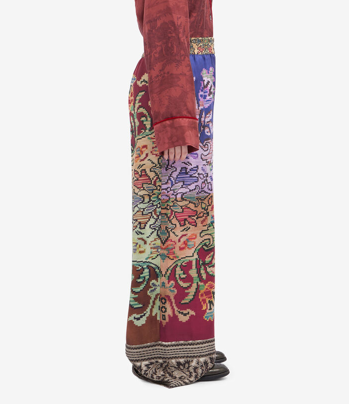 Pierre Louis Mascia ALOE Palazzo Trousers Silk Pierre Louis Mascia ALOE Palazzo Trousers Silk Multicolor ALOESPT12450SE516282101